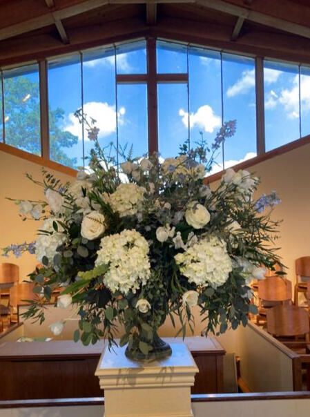 Woodland wedding centerpiece