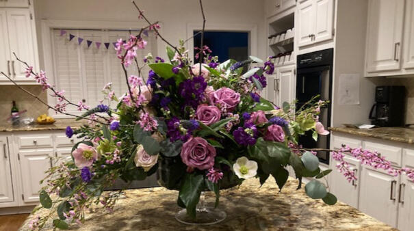 Purple birthday celebration